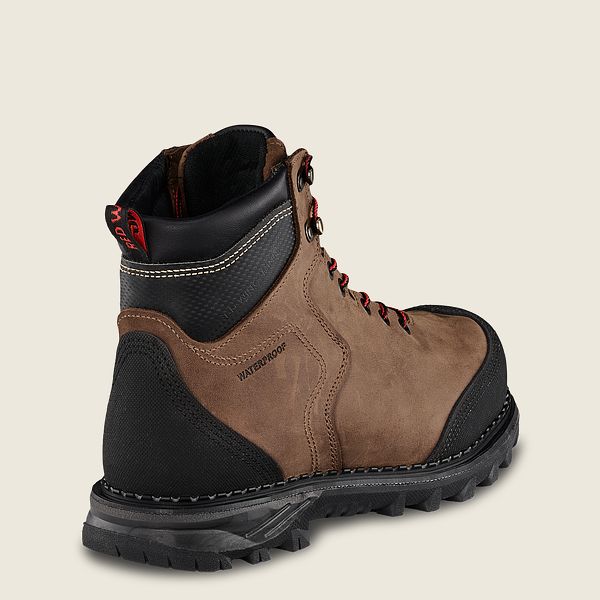 レッド ウィング(Red Wing) Burnside - 6インチ防水CSA安全つま先 ブーツ メンズ ブラウン/ブラック JP83169